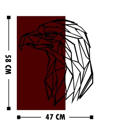 Wanddekoration 47x58 cm Adler Holz/Metall