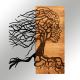 Wanddekoration 47x58 cm Lebensbaum Holz/Metall