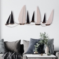 Wanddekoration 52x117 cm Segelboot aus Metall