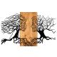 Wanddekoration 58x92 cm Lebensbaum Holz/Metall
