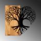 Wanddekoration 60x58 cm Baum Holz/Metall