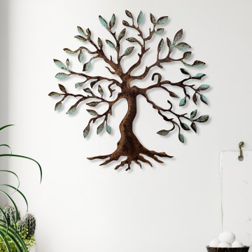 Wanddekoration 60x60 cm Baum Metall