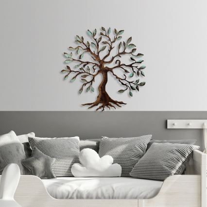 Wanddekoration 60x60 cm Baum Metall