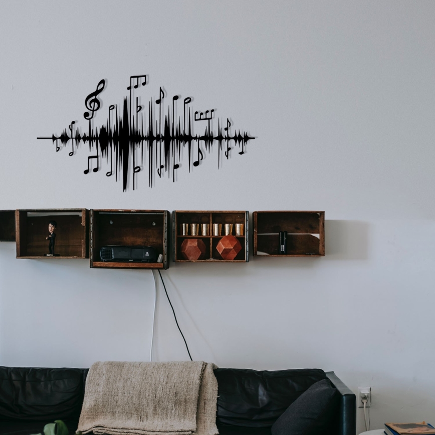 Wanddekoration 69x37 cm Noten Metall