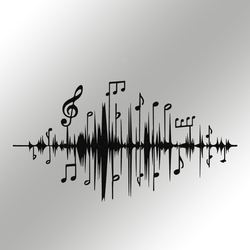 Wanddekoration 69x37 cm Noten Metall