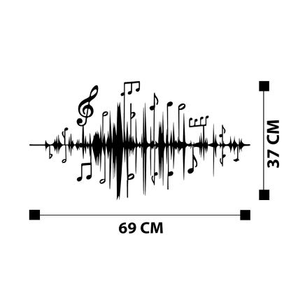Wanddekoration 69x37 cm Noten Metall