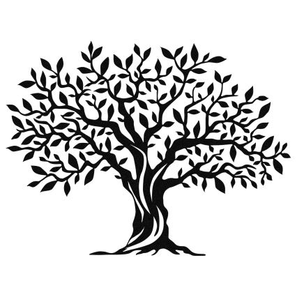 Wanddekoration 69x52 cm Baum Metall