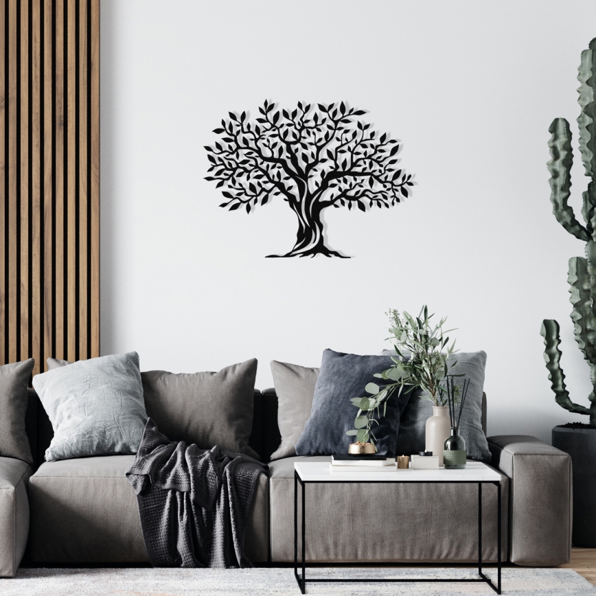 Wanddekoration 69x52 cm Baum Metall