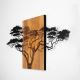 Wanddekoration 70x144 cm Baum Holz/Metall