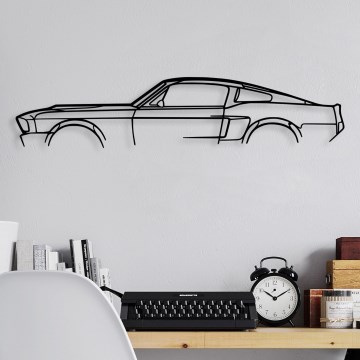 Wanddekoration 70x15 cm Auto Metall