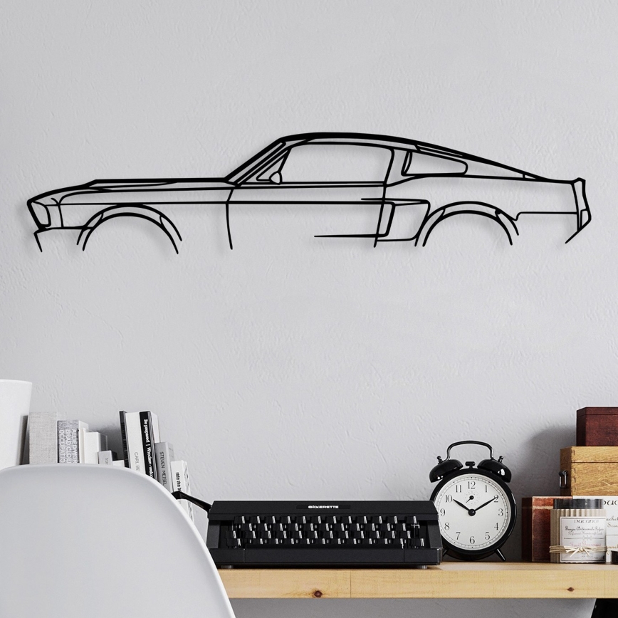 Wanddekoration 70x15 cm Auto Metall
