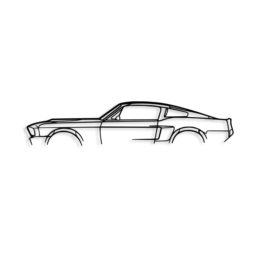Wanddekoration 70x15 cm Auto Metall