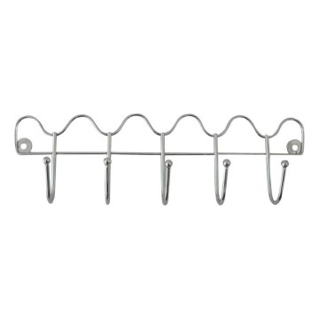 Wandgarderobe 10x34,5 cm, glänzender Chrom