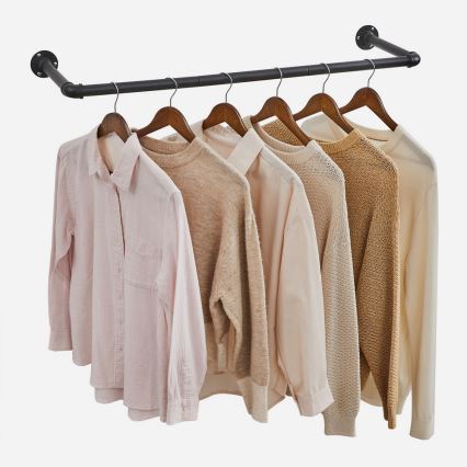 Wandgarderobe für Kleiderbügel LINEA, schwarz