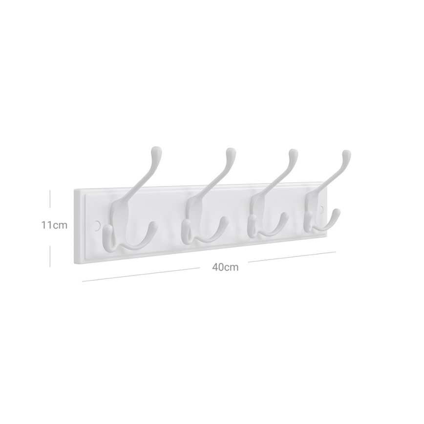 Wandgarderobe KATE 40x11x7 cm weiß
