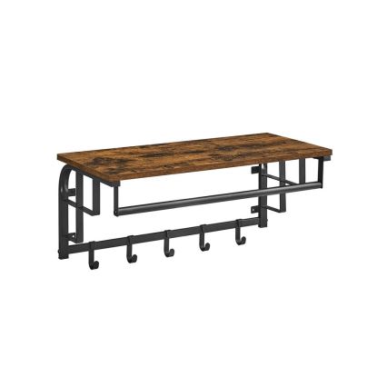 Wandgarderobe mit Ablage NATE braun/schwarz