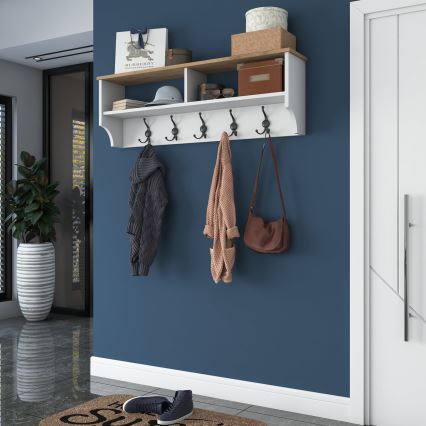 Wandgarderobe RANI 120x37,2 cm Weiß/Beige