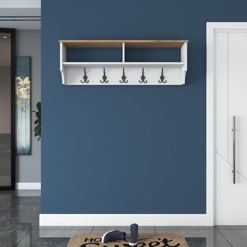 Wandgarderobe RANI 120x37,2 cm Weiß/Beige