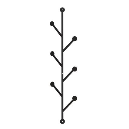 Wandhaken PONPON 94x22 cm schwarz