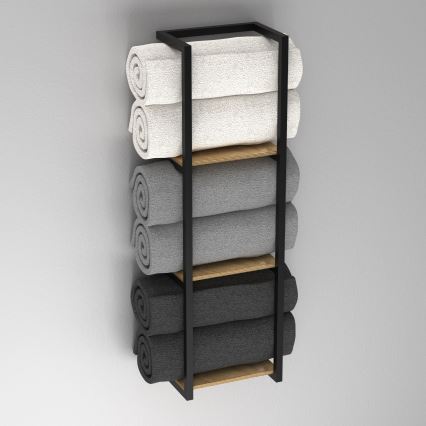 Wandhandtuchhalter 78x23 cm schwarz