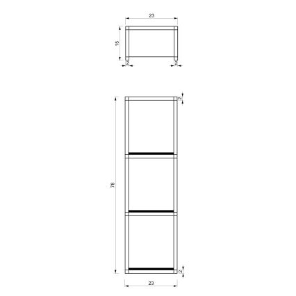 Wandhandtuchhalter 78x23 cm weiß