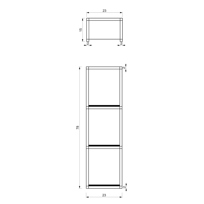 Wandhandtuchhalter 78x23 cm weiß