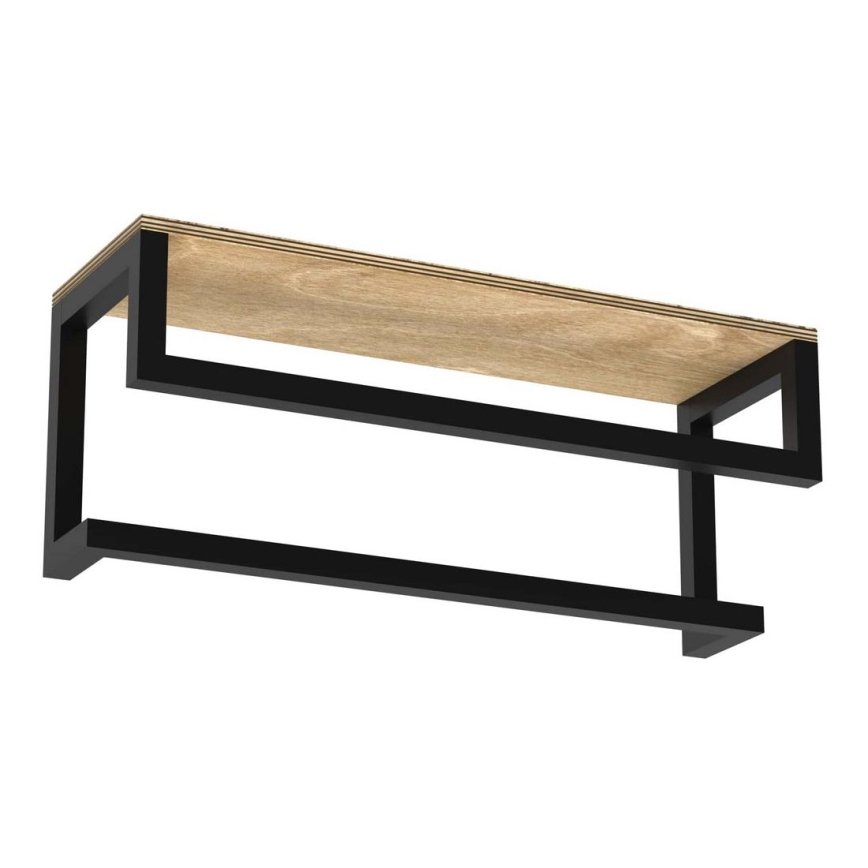 Wandhandtuchhalter mit Ablage 14x40 cm schwarz