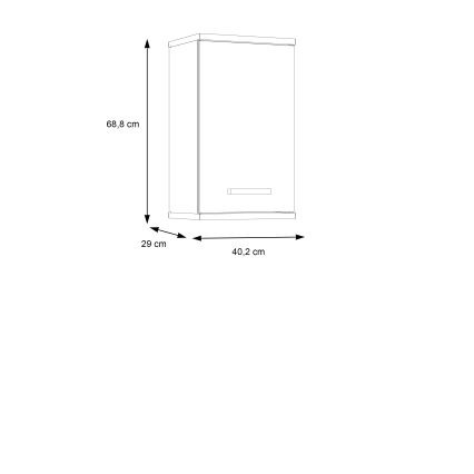 Wandhängender Badezimmerschrank VENOM Anthrazit/Braun