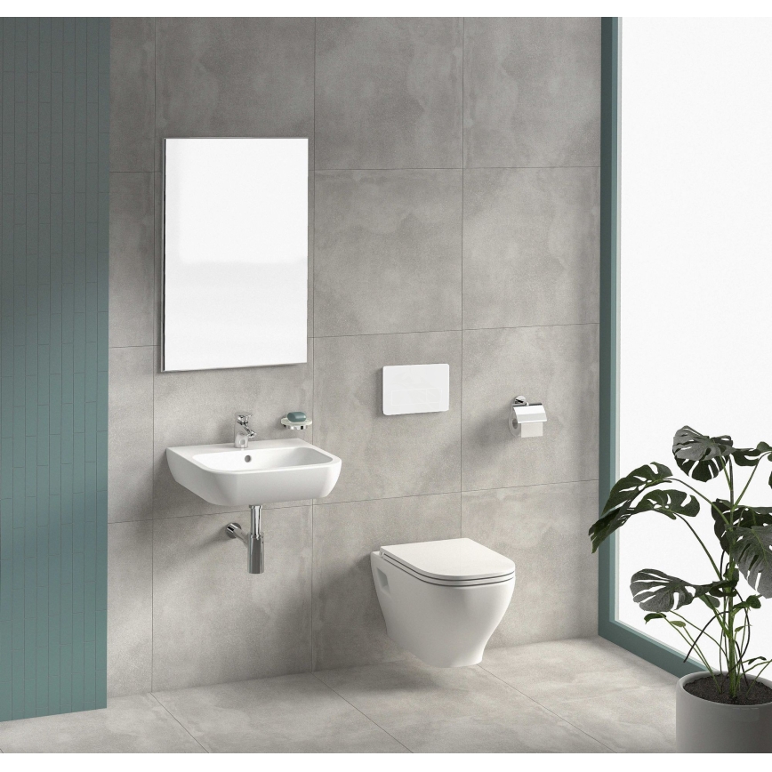 Wandhängendes WC DEEP + WC-Sitz SoftClose DEEP + Spültaste DUAL + Unterputzmodul + Isolierunterlage