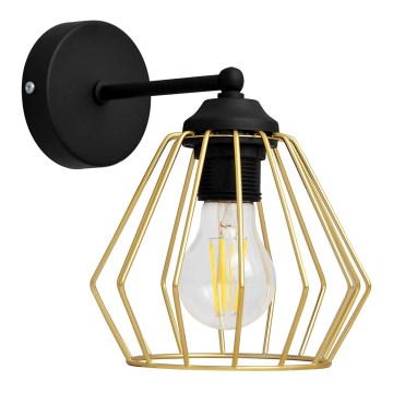 Wandlampe AGAT 1xE27/15W/230V golden/schwarz