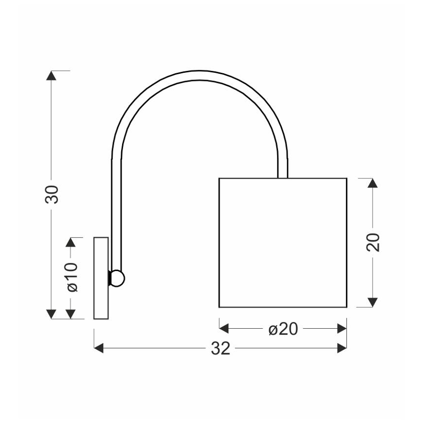 Wandlampe ATLANTA 1xE27/40W/230V weiß