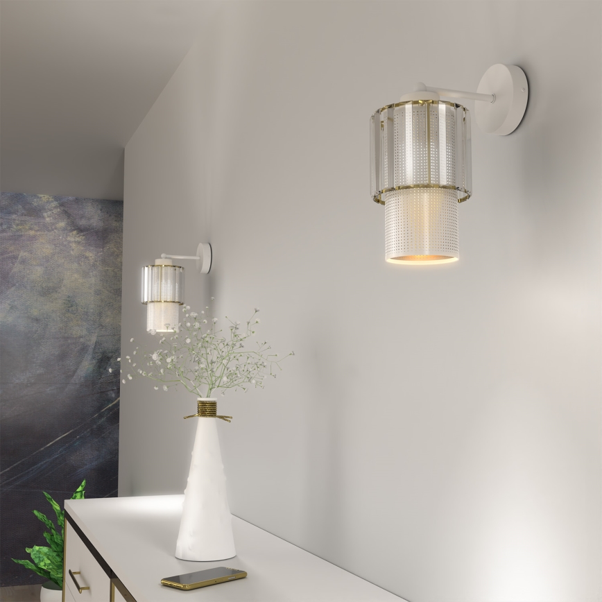 Wandlampe BLANCO 1xE27/60W/230V weiß