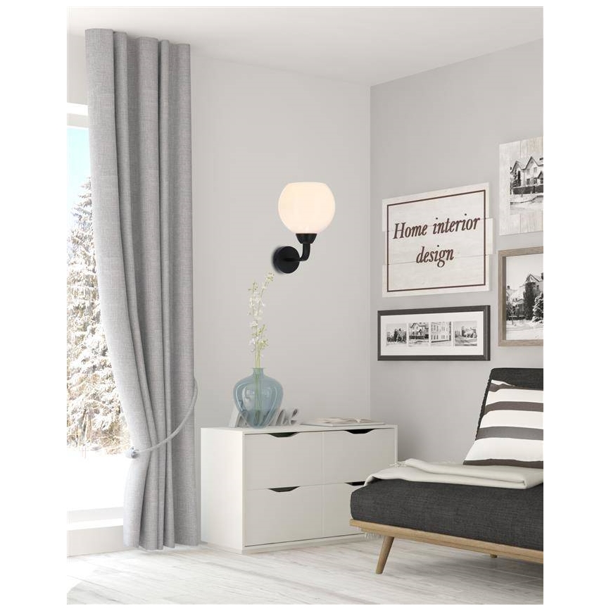 Wandlampe CALDERA 1xE27/60W/230V schwarz
