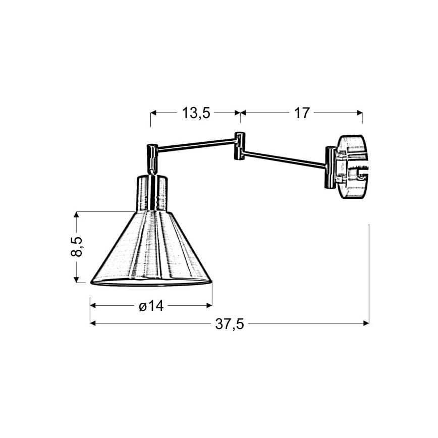 Wandlampe COPENHAGEN 1xE14/40W/230V
