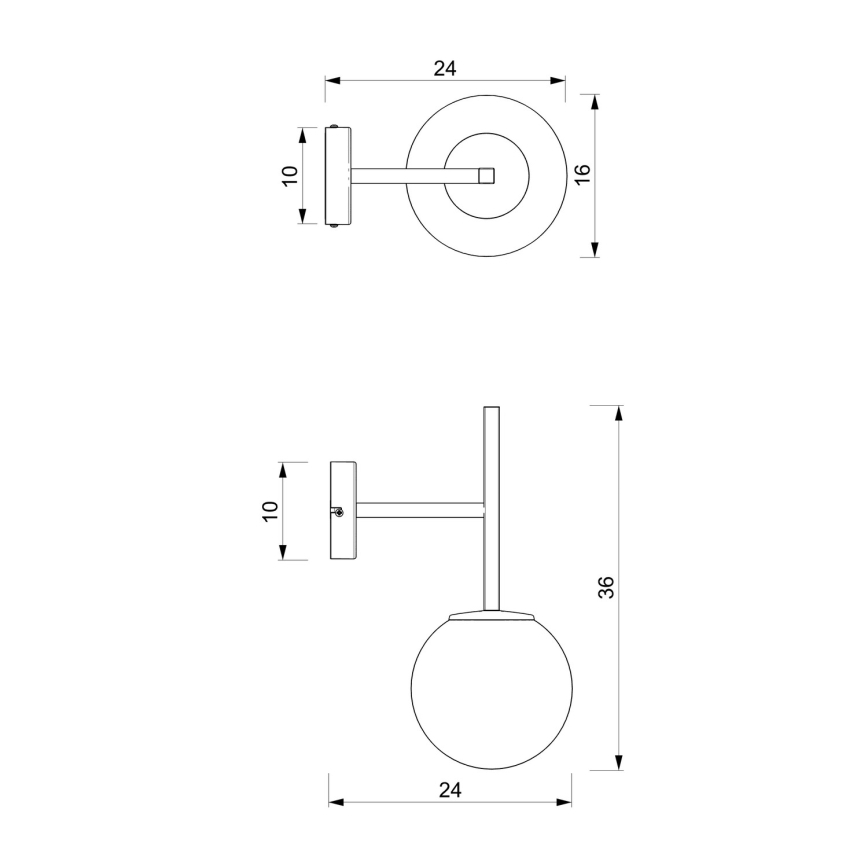 Wandlampe DAGA 1xE14/60W/230V