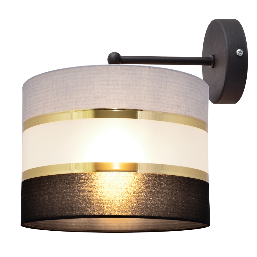 Wandlampe HELEN 1xE27/15W/230V schwarz/grau/gold
