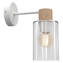 Wandlampe MADERA 1xE27/60W/230V weiß/Holz