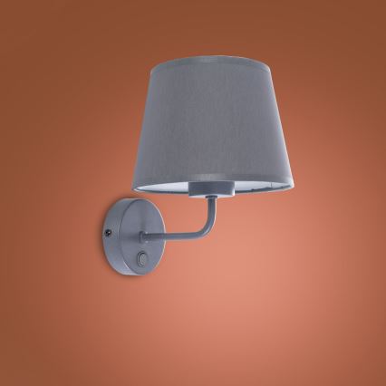 Wandlampe MAJA 1xE27/15W/230V grau