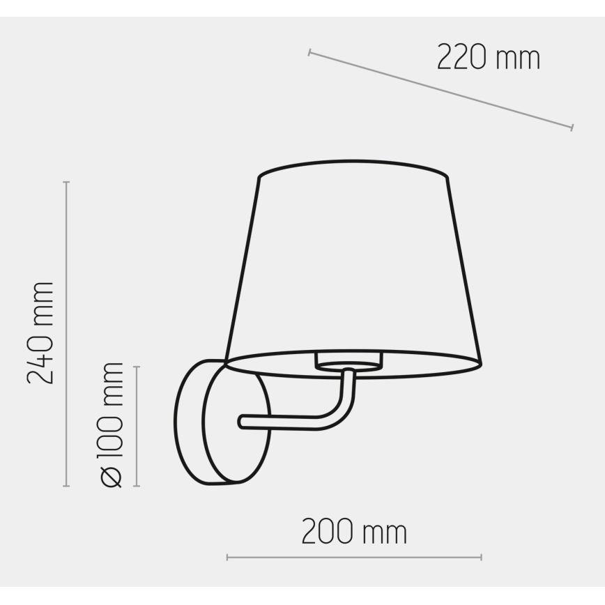 Wandlampe MAJA 1xE27/15W/230V weiß