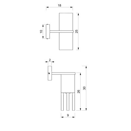 Wandlampe MALM 1xE27/60W/230V