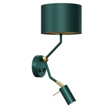 Wandlampe VERDE 1xE27/60W/230V + 1xGU10-MR11/7W grün