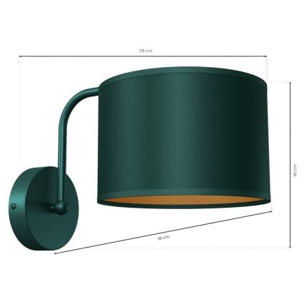 Wandlampe VERDE 1xE27/60W/230V grün