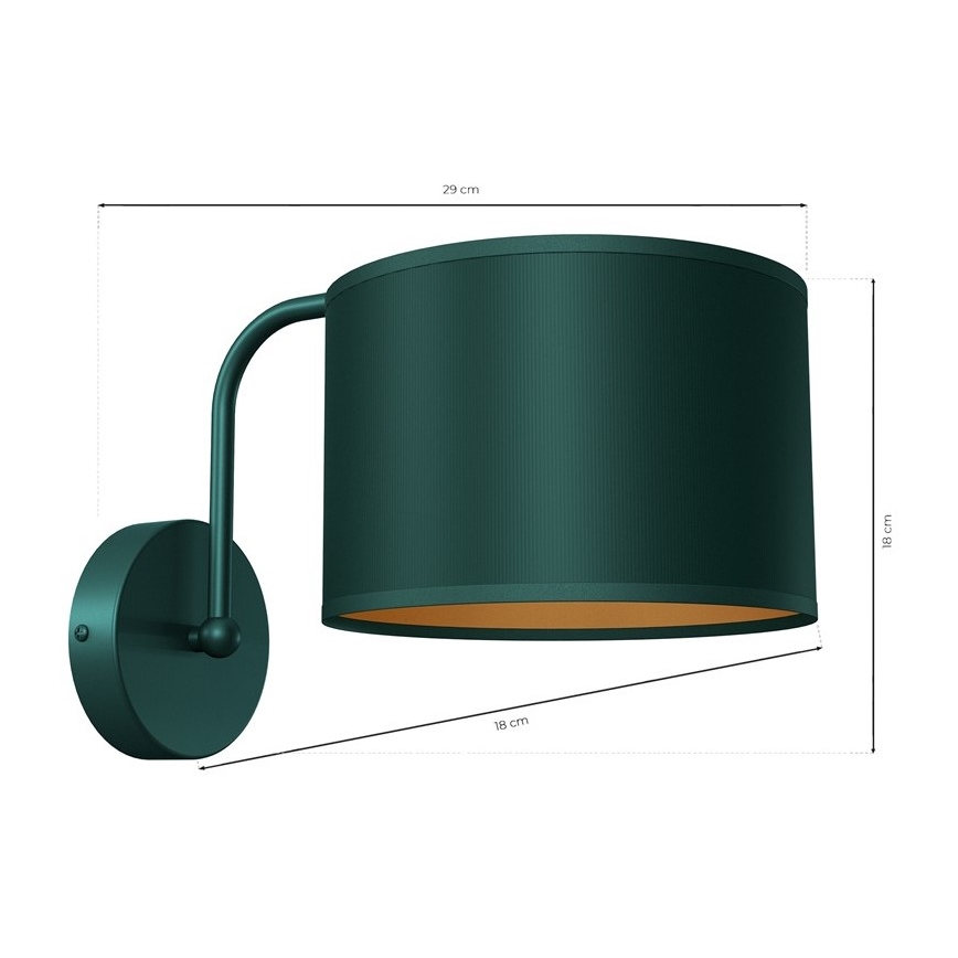 Wandlampe VERDE 1xE27/60W/230V grün