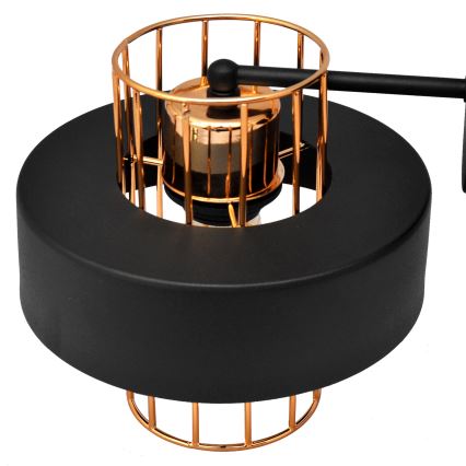 Wandlampe VOLTA 1xE27/15W/230V 23 cm schwarz/gold