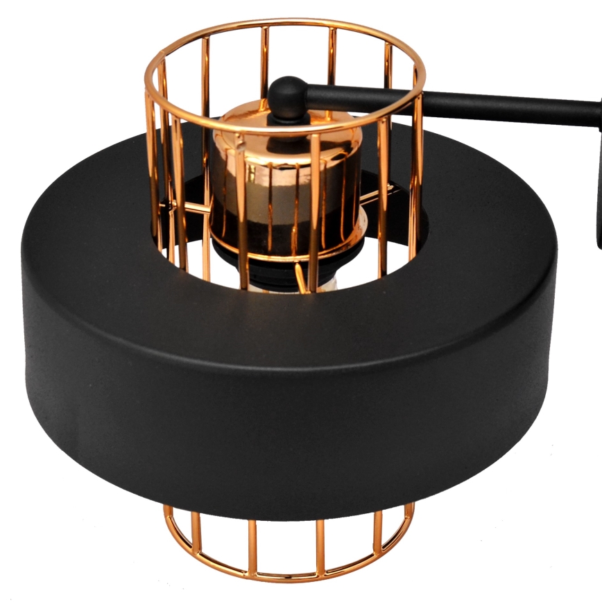 Wandlampe VOLTA 1xE27/15W/230V 23 cm schwarz/gold