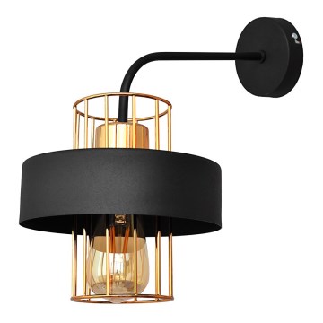 Wandlampe VOLTA 1xE27/15W/230V 34 cm schwarz/gold