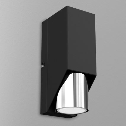 Wandlampe WALL 1xGU10/8W/230V schwarz/chrom glänzend