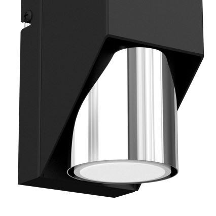 Wandlampe WALL 1xGU10/8W/230V schwarz/chrom glänzend