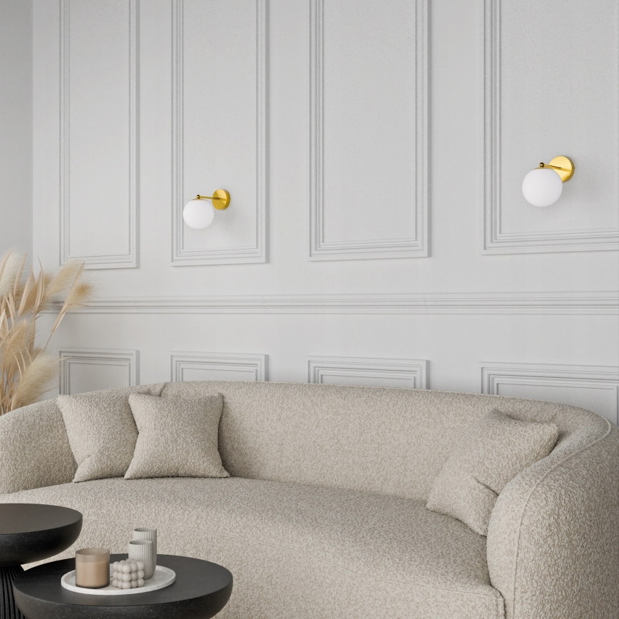 Wandleuchte 1xE27/40W/230V gold/weiß