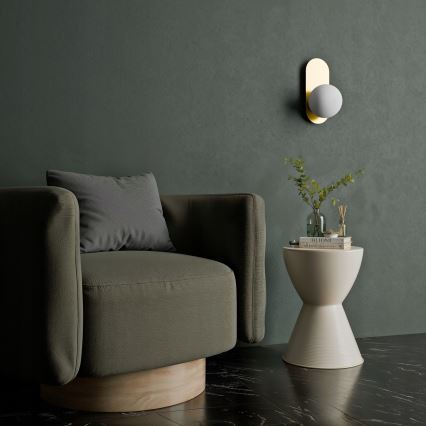 Wandleuchte 1xE27/40W/230V gold/weiß